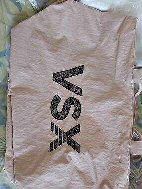 Victoria's Secret Blush Pink Travel Tote with Black Logo